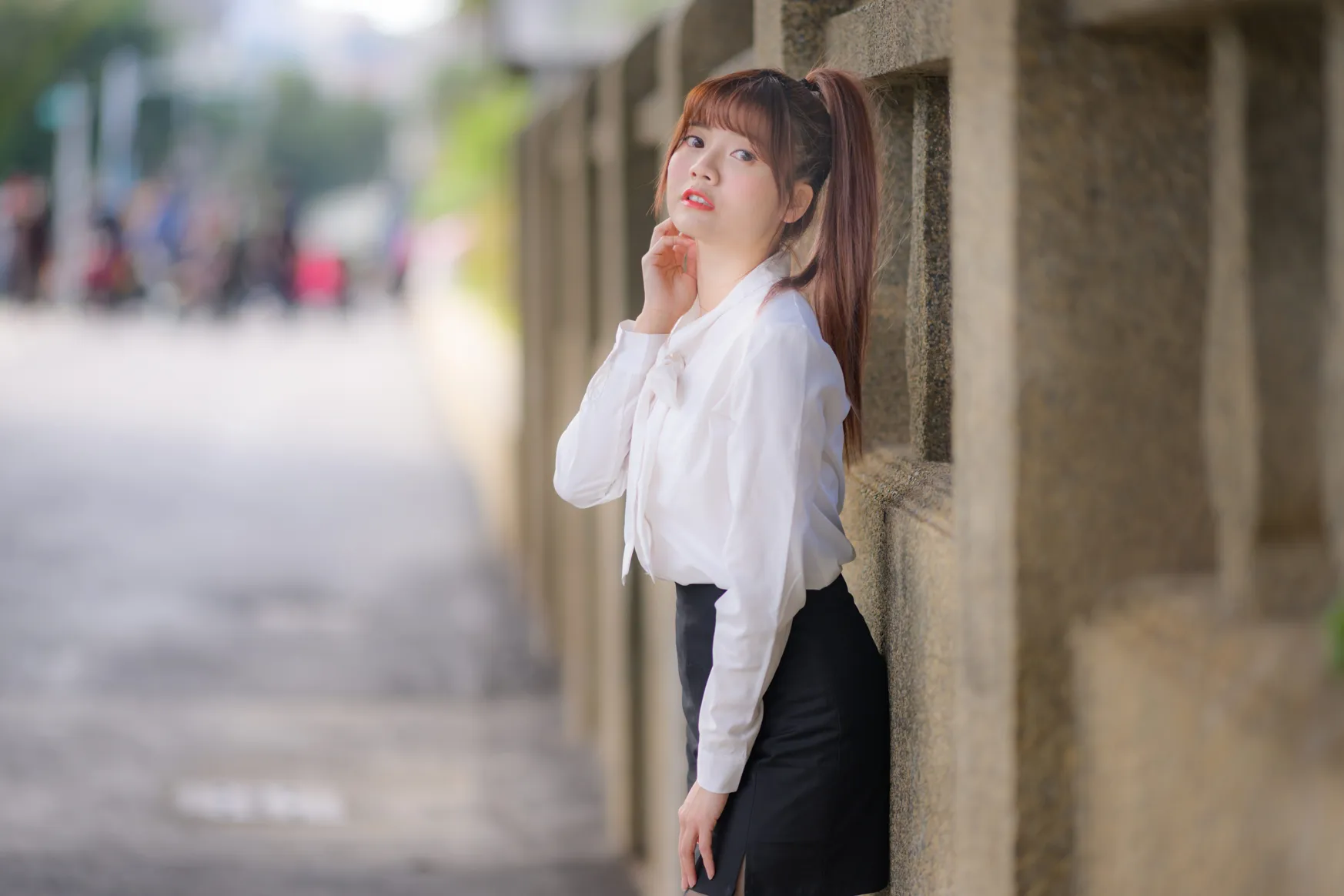 [Mzsock] NO.237 OL black silk uniform high heels street photography#[105P]-10